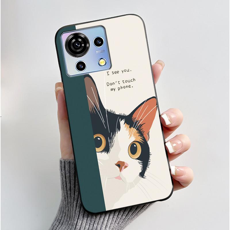 For ZTE Blade V50 Vita Case Black TPU Silicone Luxury Cute Cool Flower Phone Cases for Blade V 50 Vita V50Vita Bumper Soft Cover