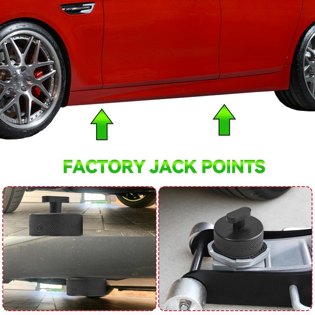 4X Car Rubber Jack Pad Lifting Point Adapter Storage Case Box Non-slip Support Frame Protector For Chevrolet Corvette C5 C6 C7 Z