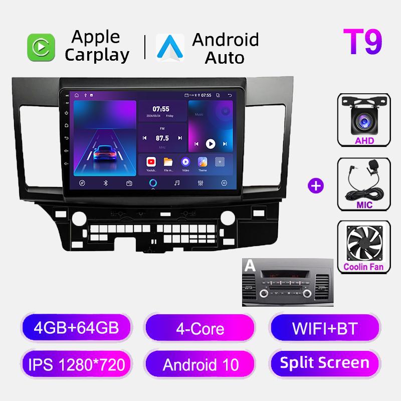 Radio auto WIFI 4G Pentru Mitsubishi Lancer 2008-2015 IPS Player Multimedia Video Android Auto Stereo Navigație GPS Autoradio