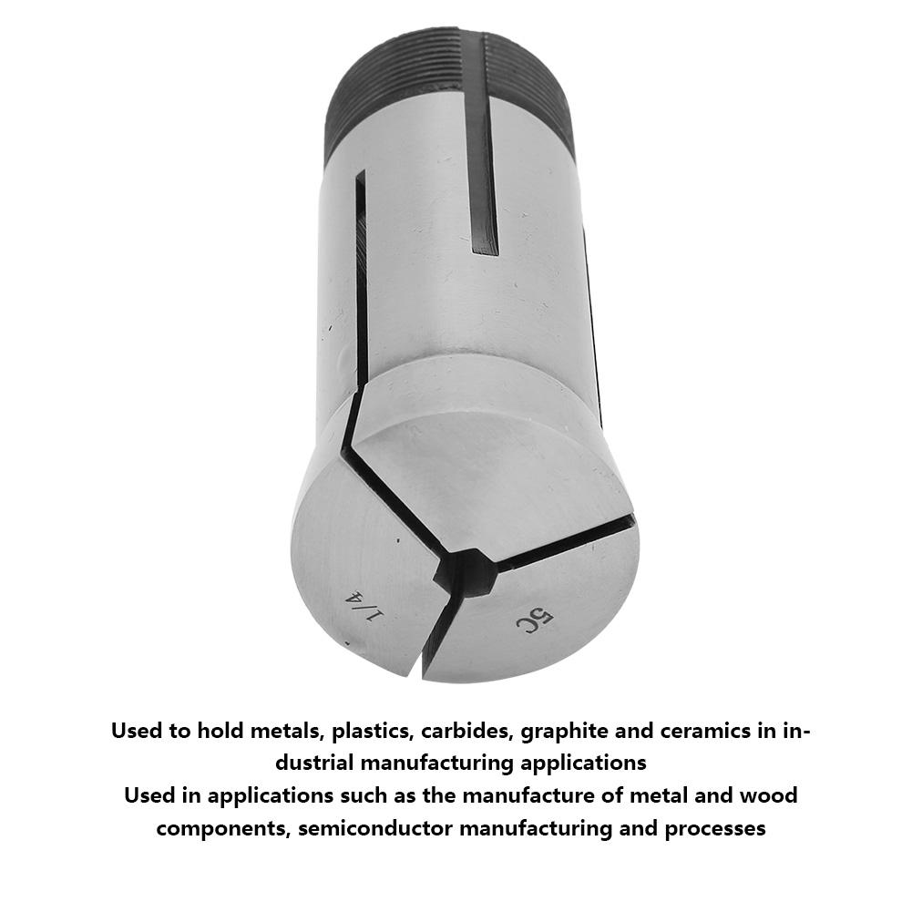 Spring Steel High Accuracy 5C Hex Collet Chuck CNC Milling Lathe Fixing Tool Accessories (1 4 )