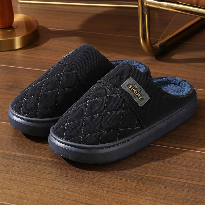 Cotton Slippers for Men In Winter, Anti Slip for Home Use, Warm for Couples, Waterproof Cotton Slippers for Men In Autumn