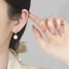 French Retro Pearl and Rhinestone Dangle Earrings - Elegant High-Class Design Studs