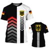 Germany National Flag Pattern Men's T Shirt Summer Breathable Material Quick Dry Tees Fashion Round Neck Oversized Short Sleeve