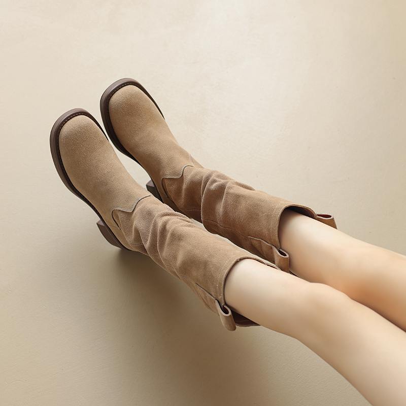 Krazing Pot Cow Suede Nubuck Осенне-зимние туфли на среднем каблуке Ботинки Chelsea — фото 15