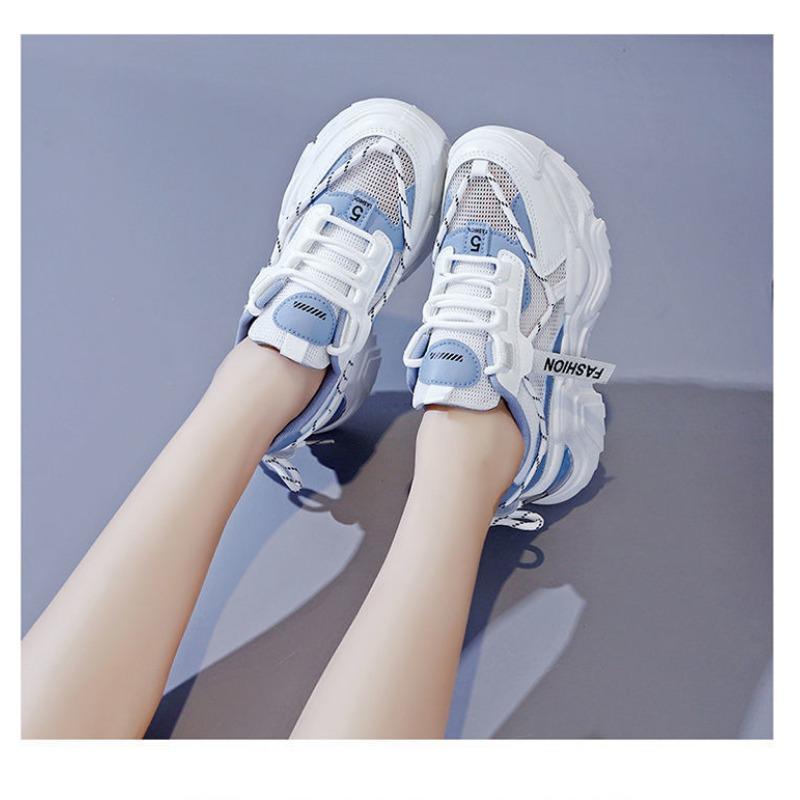 Versatile Student Casual Shoes, Thick Soled Mesh Shoes, Women's Shoes, Running Shoes, Sports Shoes