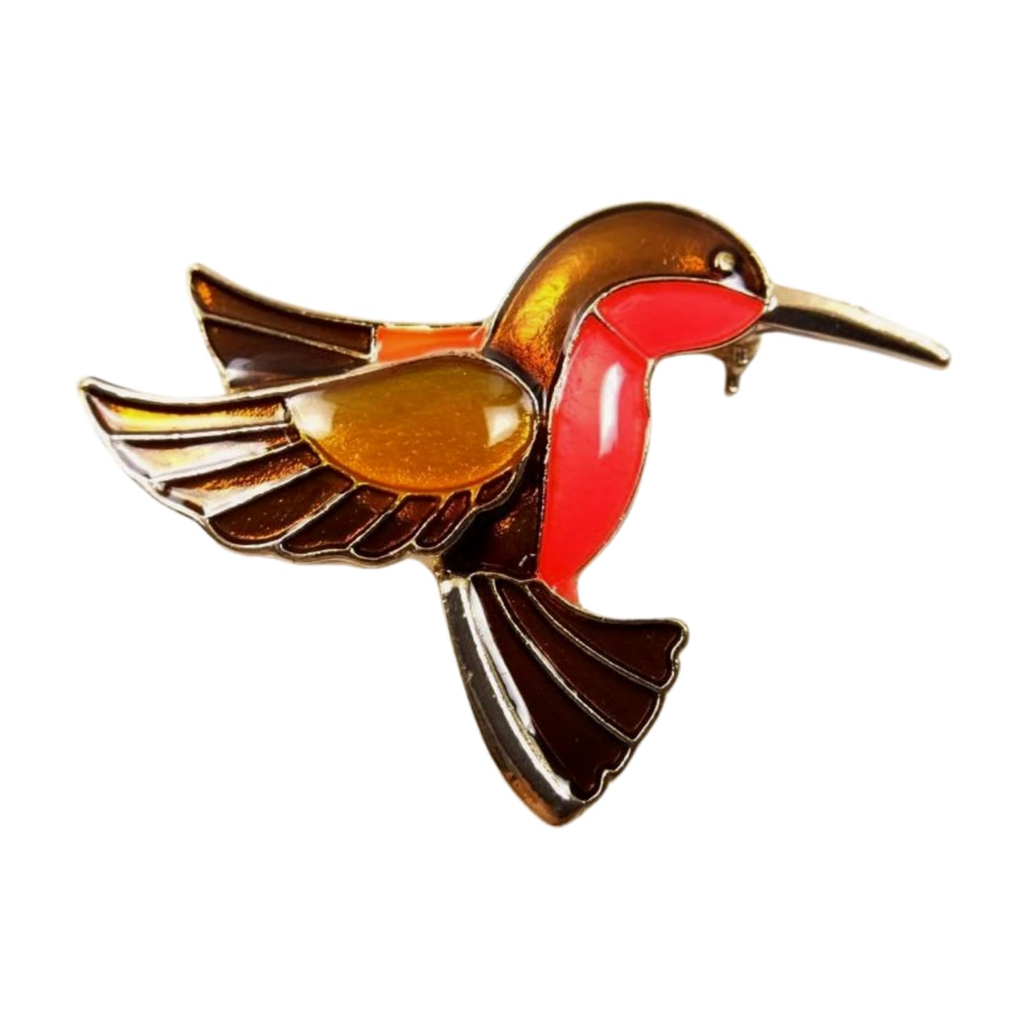 

[F NODE] Брошь-булавка Колибри, 4,5 см x 3,3 см, с застежкой, Стильная, Милая, Формальная (коричневый)