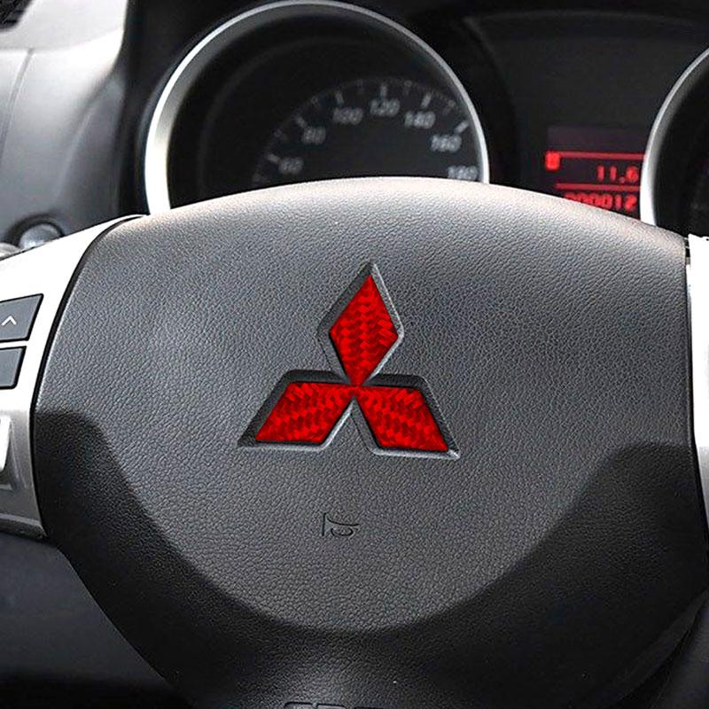 1ks Carbon Fiber Carbon Fiber Carbon Center Emblém Nálepka pro Outlander RalliArt ASX Pajero Lancer interiérový dekor