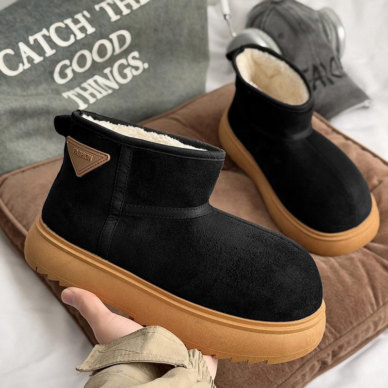 

Snow boots men s winter cotton shoes velvet warm classic high-top British leather boots men s shoes snow boots men s 39