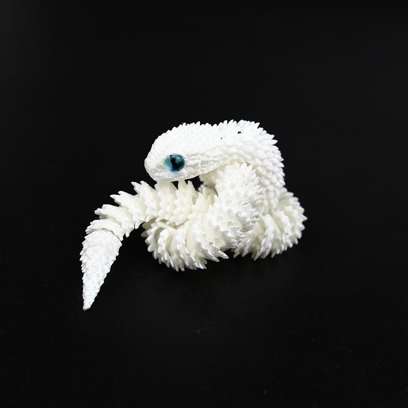 Snake Sculpture Articulated Snake Decor Articulated Snake Figurine with Movable Joints 3d Printed Model for Home for Bookshelf