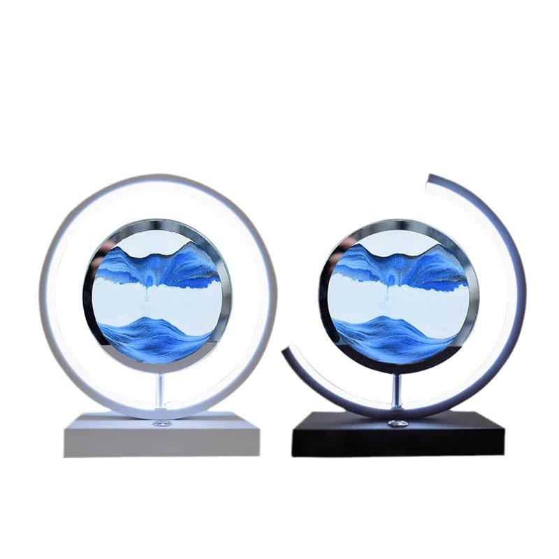 DIY Quicksand Table Lamp - Creative Atmosphere Light with Dynamic Painting and Smart Night Light