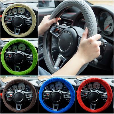 Universal Silicone Car Steering Wheel Case Cover Shell Skidproof Protective Car Handle Cover Car Interior Accessories