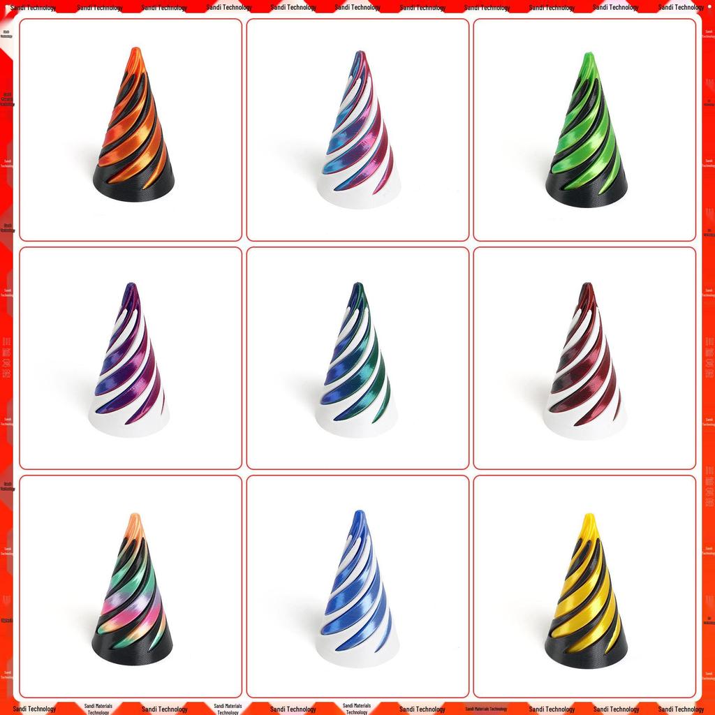 3D Printed Spinning Top: Dragon Figurine Decompression Toy - Two-Color Interlocking Educational Cone Toy