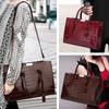 Luxury Vintage Women's Crocodile Pattern Handbag Large Capacity Tote Bag Leather Business Shoulder Bag For Female