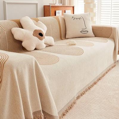 Nordic Tassel Throw Blanket Single Full Four Season Cotton Sofa Cover Dust Anti-cat Scratch Protection Cover Sofa Blanket Carpet