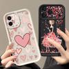 Pin Love Queen Print Case For iPhone 17 Pro Max Case iPhone 16 15 14 13 Pro Max 11 17e 16e Shockproof Bumper Soft Silicone Phone Cover Cases