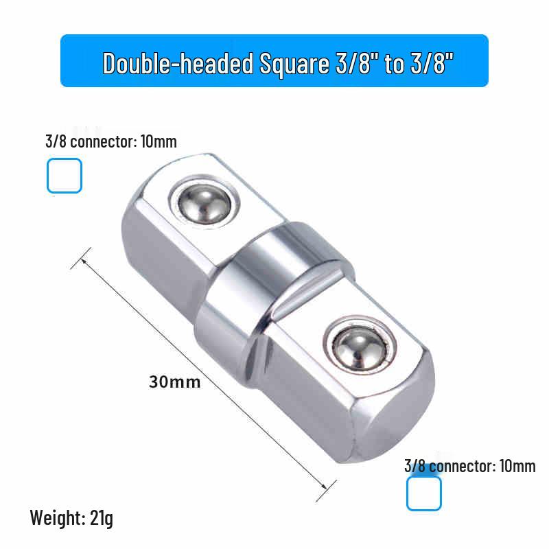 Multi-Drive Socket Adapter for Ratchet Wrench: 1/2" To 3/8" To 1/4