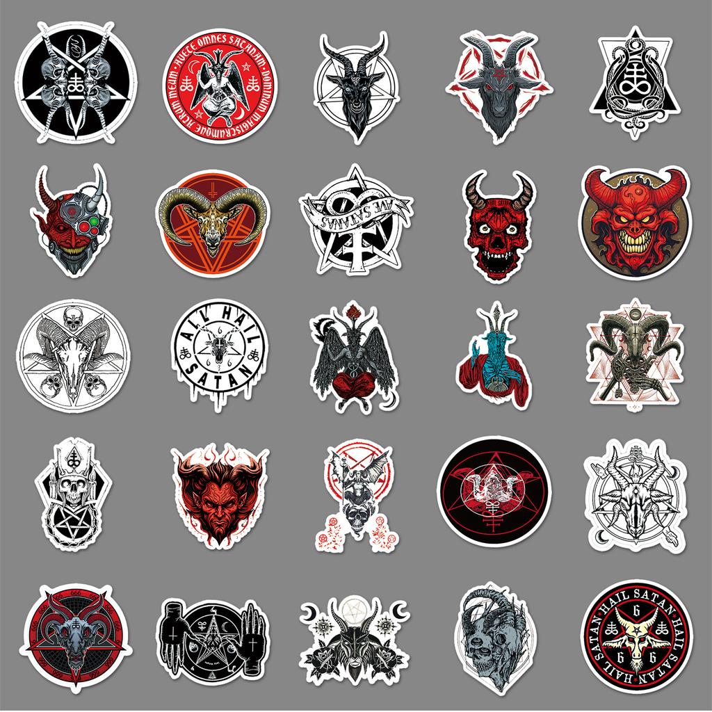 50 Pictures of Individual Dark Gothic Decorative Water Cup Suitcase Computer Skateboard Stickers