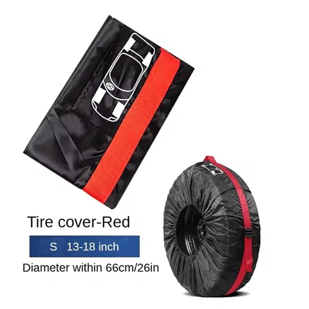 

1 шт. Универсальный чехол для запасного колеса автомобиля, чехол, сумка для хранения колес и шин автомобиля, портативный пылезащитный протектор из ткани Оксфорд, автомобильный стайлинг S красный