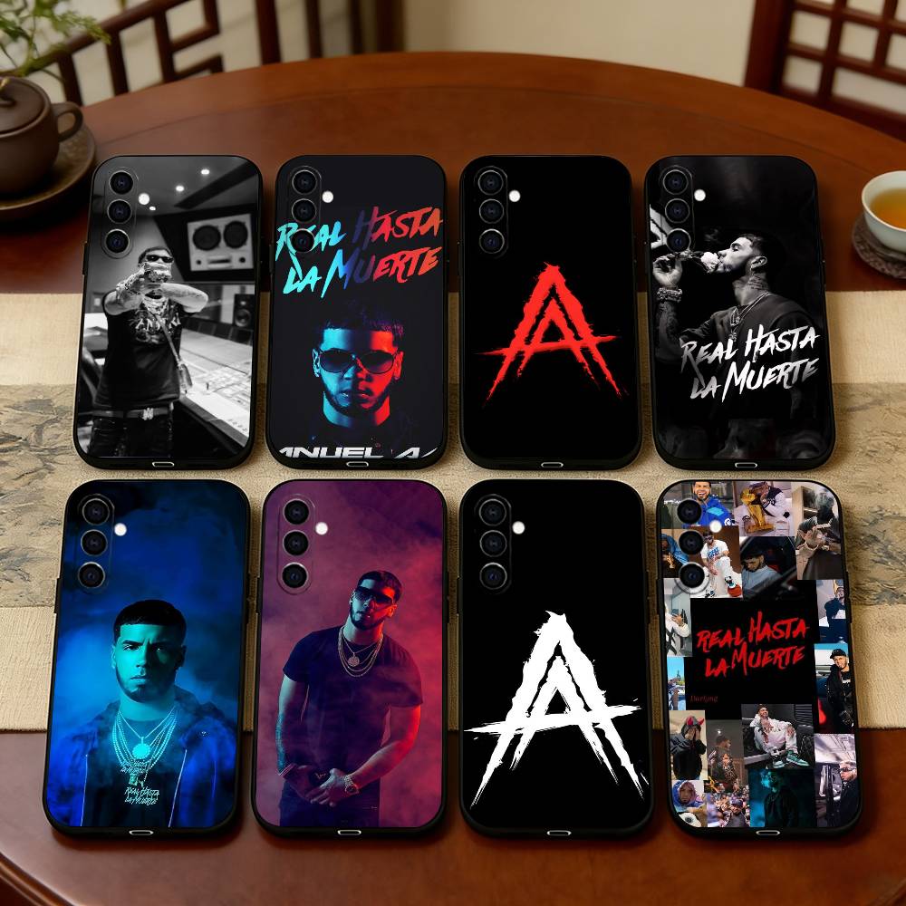 Rapper A-Anuel AA R-Real Phone Case Black Silicone Soft For Samsung Galaxy A73,A72,A71,A70,A53,A52,A51