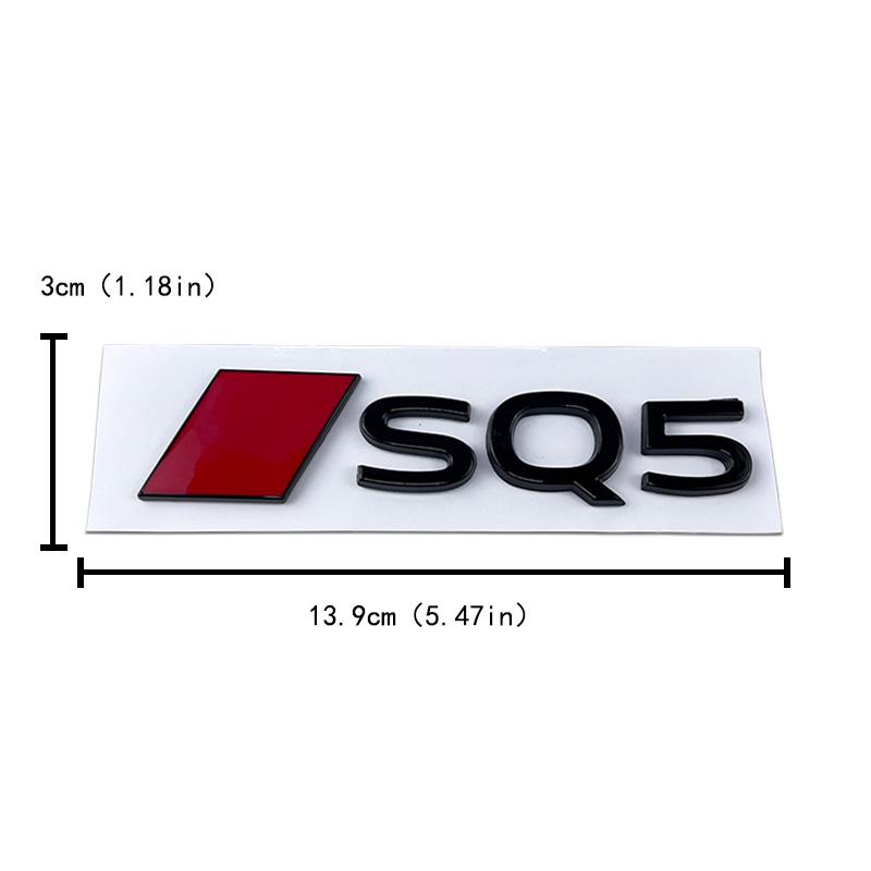 for 3R New Accessories Letter Trunk Metal Car Emblem Stickers SQ3 SQ5 SQ6 SQ7 SQ8 Rear Badge Body Side Decal Decoration 5T ol87