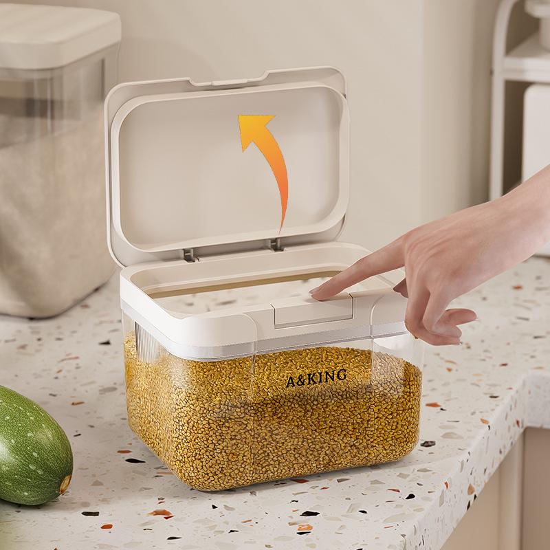 Sealed Rice Storage Container: Press-Style, Pest & Moisture-Proof for Grains & Flour