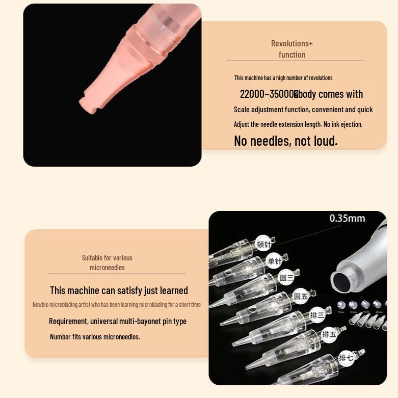 All-in-One Korean Style Permanent Makeup Machine: Eyebrow, Eyeliner, Lip Tattoo with Single Battery