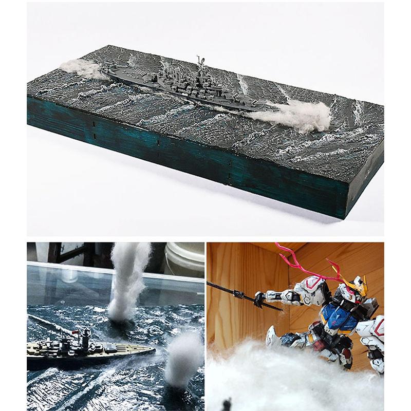 20G Simulated Cotton For Smoke, Dust And Water Splash Effect Tank Model Firing Explosion Making Cloud Shape Cotton