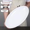 14/16/18 Inch Extra Large Oval Melamine Fish Plate - White Imitation Porcelain, Restaurant Tableware.