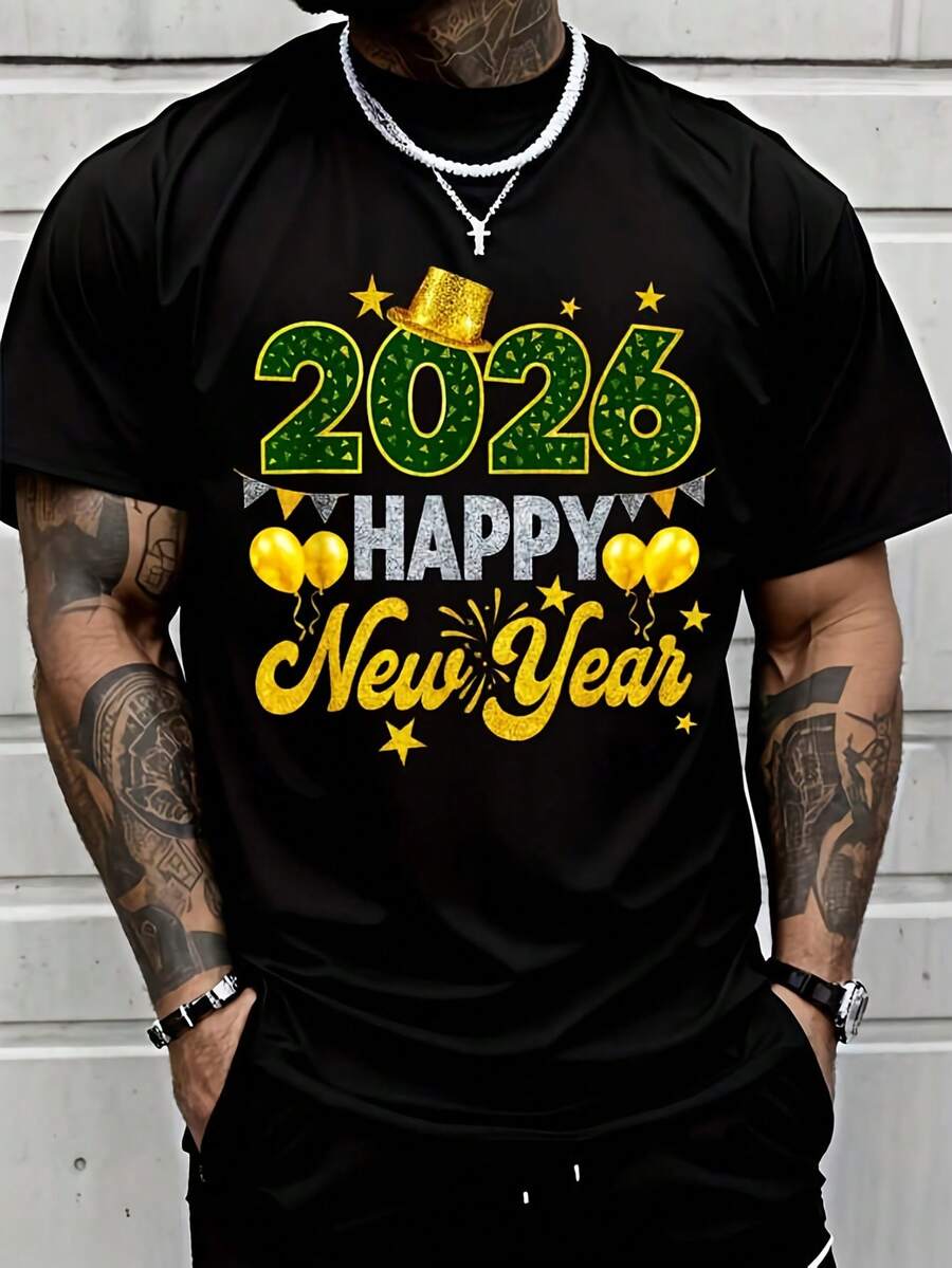 Happy New Year 2026 Matching Family Unisex T-Shirt M