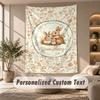 Peter Rabbit Tapestry, Personalized Custom Text, Wall Hanging Tapestry For Living Room Home Wall Decor