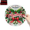 Vintage Christmas Metal Wall Art Red Green Holiday Sign Home Bar Decor Gift
