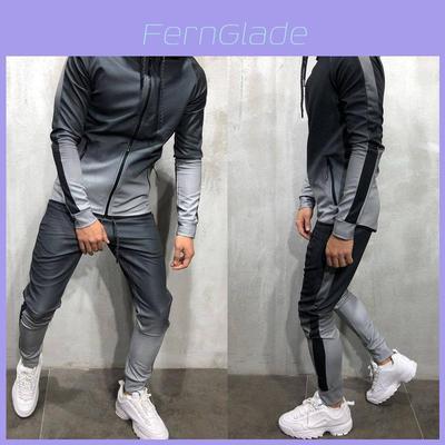 Conjunto de Chándal Premium para Hombre de 2 Piezas con Sudadera con Capucha y Pantalones Jogger, Corte Ajustado y Bolsillos con Cremallera