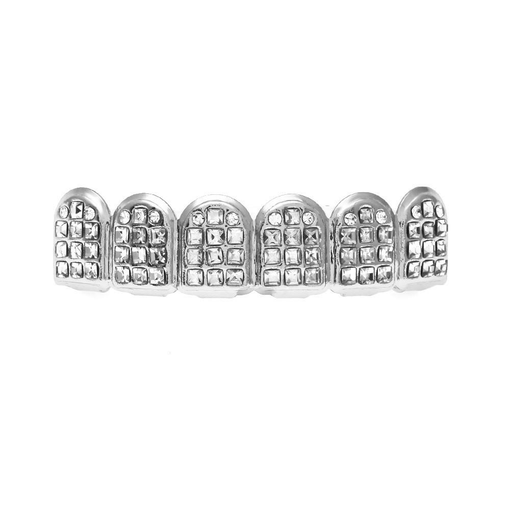 Factory Direct Jewelry Braces Diamond Plated Rap Braces Teeth Grills