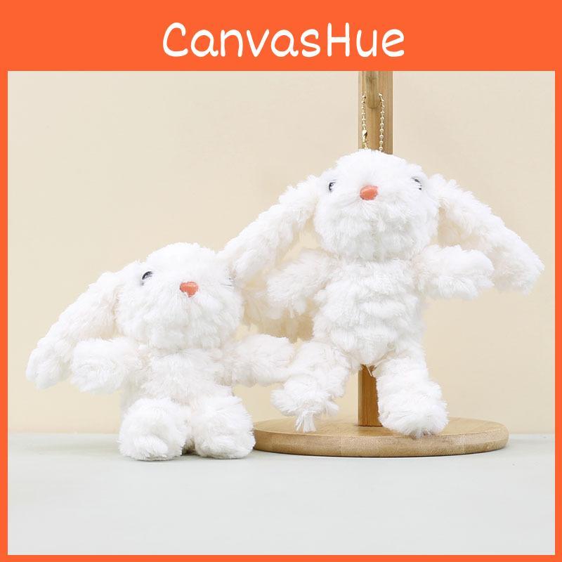 Bunny Key Chain Cartoon Plush Toy Long Eared Children Backpack Pendant Doll