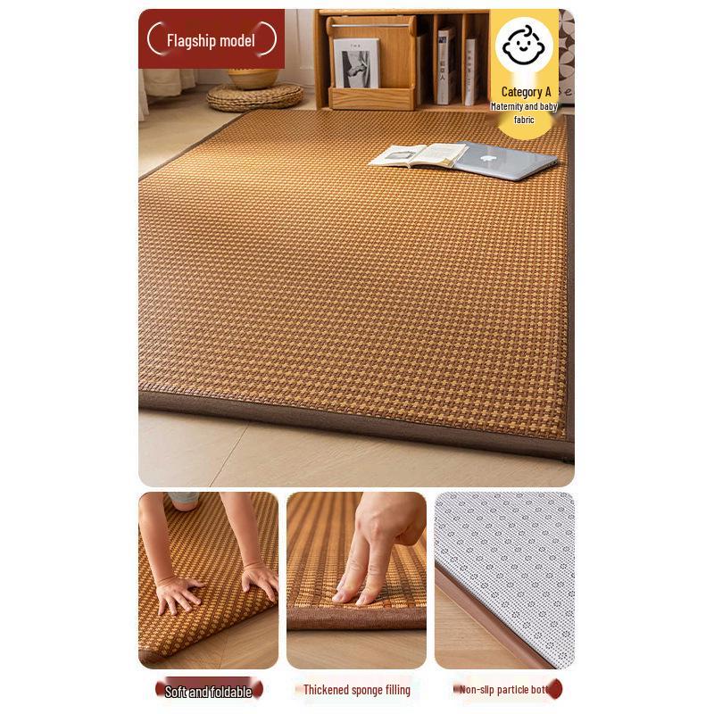 

Утолщенный охлаждающий ротанговый спальный коврик - Мягкий летний матрас для общежитий и пола 80x190cm Dorm Single