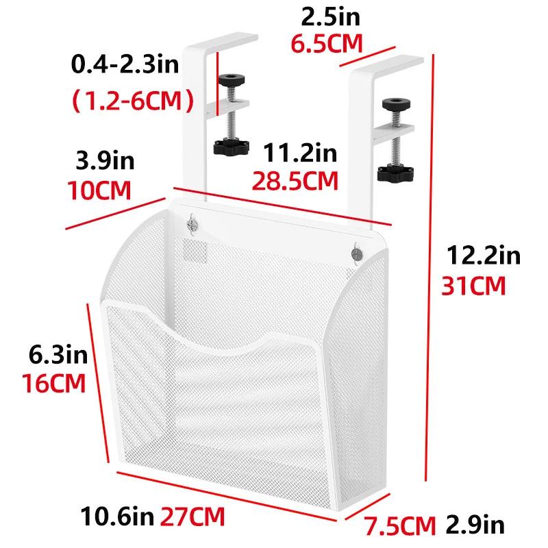 

Зажим на ящике стола без перфорации, боковой держатель для хранения канцелярских принадлежностей, новый держатель для канцелярских принадлежностей для дома Small Size белый