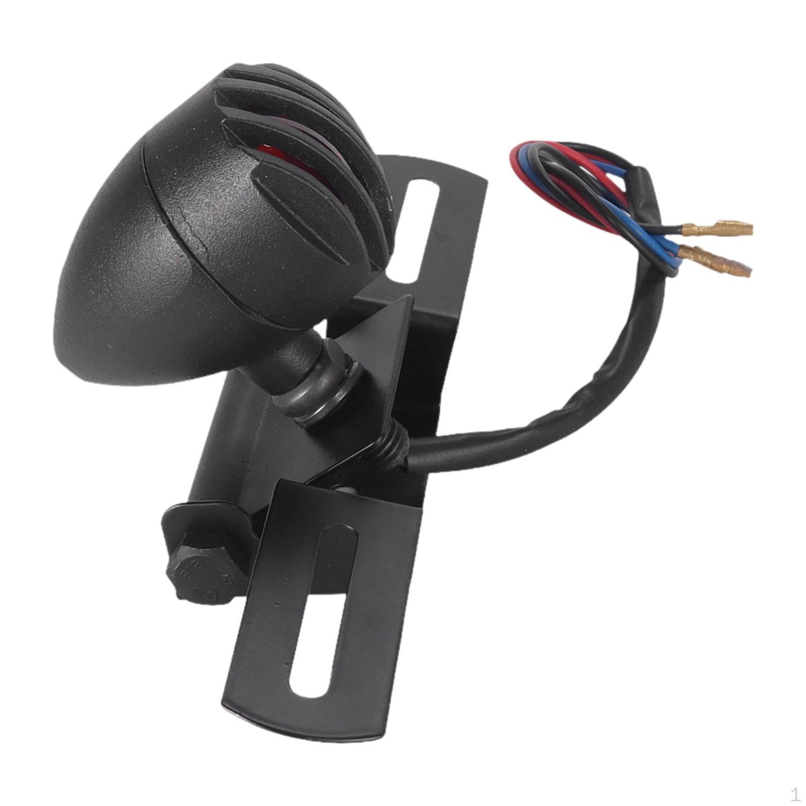 

Motorcycle Tail Lights Accessories Metal 12V 5W Supplies Direct Replace Black Compatible High