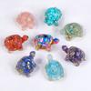 Turtle Natural Crushed Stone Decorative Ornament Crystal Raw Stone Animal Resin Drip Glue Craft Creative Jewelry Accessories