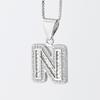 Cross Pendant with Micro Pave Cubic Zirconia - 26 Letter Options for DIY Jewelry Accessories