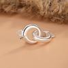 18K Gold & 925 Silver Double Circle End Clasp Charms for DIY Bracelets & Necklaces