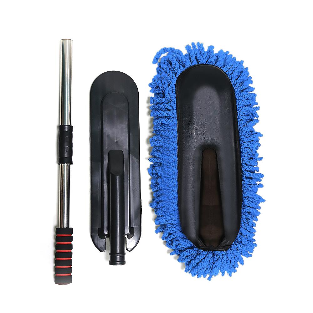

Auto Cleaning Tools Retractable Duster Non-destructive Paint Microfiber Brush Decontamination Mop Detachable Car Accessories синий