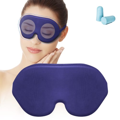 Silk Eye Mask for Sleeping, Made of Natural Silk, Breathable, No Pressure, Light Blocking, Sleep Aid, Blindfold, Ultra Lightweight, Washable, Adjustab
