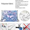 2D Magical Water Ripple Backdrop with Purple and White Butterflies for Aesthetic Room Decor