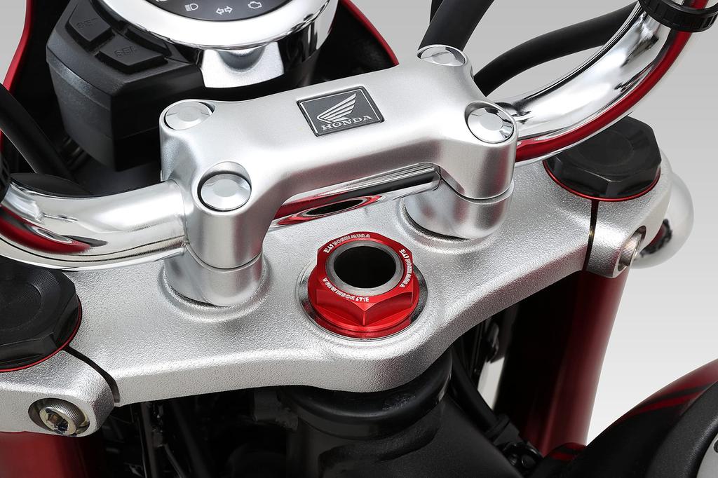Yoshimura Steering Stem Nut for Monkey125 Red YOSHIMURA (18-25)/CT125 (20-25)/GROM (13-24)/Dax125 (23-25)/GB350 (21-23)/GB350S (21-23)/CBR250RR