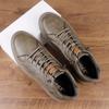 Fashion Non-Slip Versatile Men Sneakers Lace Up Genuine Leather Casual Shoes High Top Walking Shoes Warm Winter Man Ankle Boots Trainers