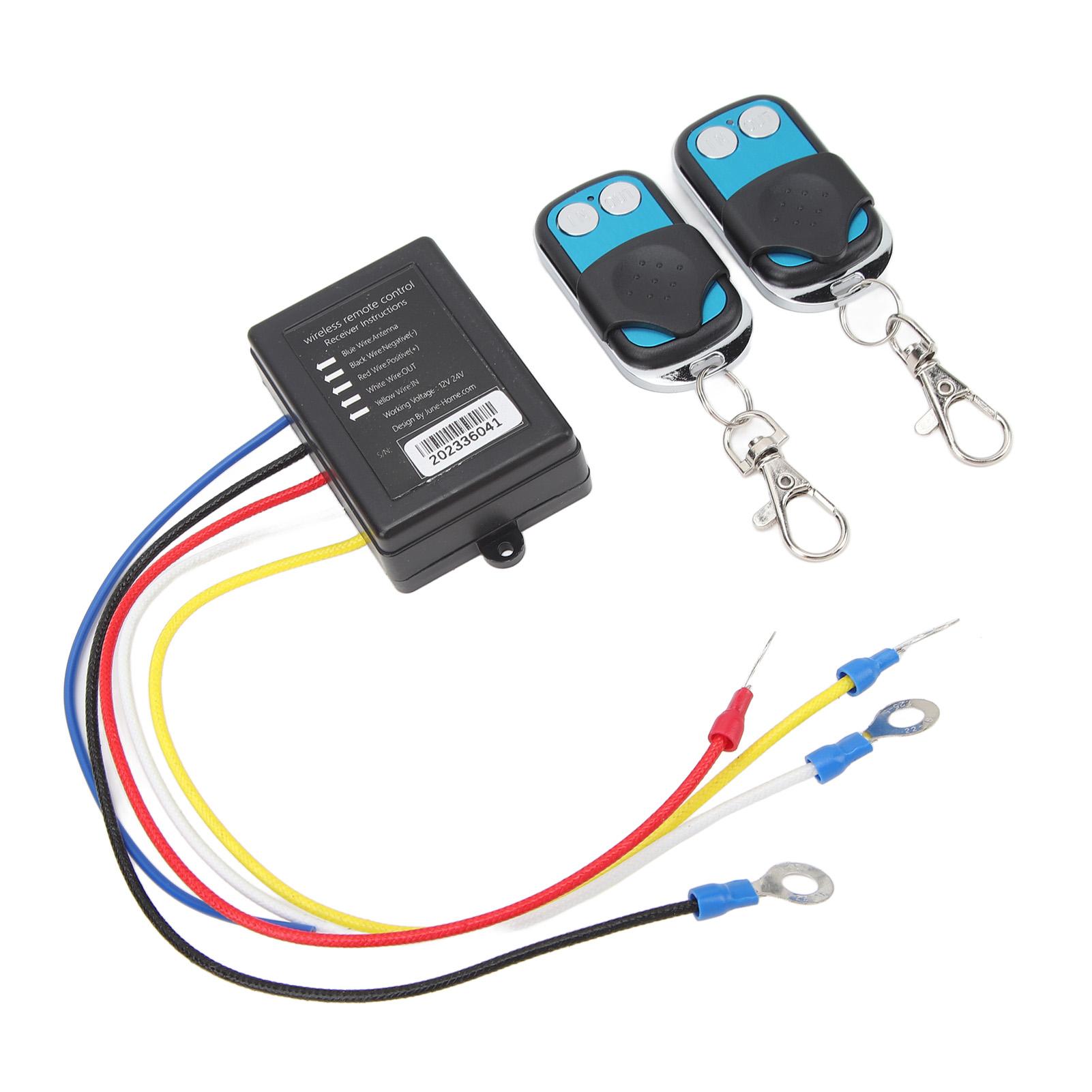 

Комплект дистанционного управления беспроводной лебедкой, 434 МГц, 12 В постоянного тока, 24 В, диапазон 50 футов, универсальный, подходит для грузовиков, квадроциклов, внедорожников