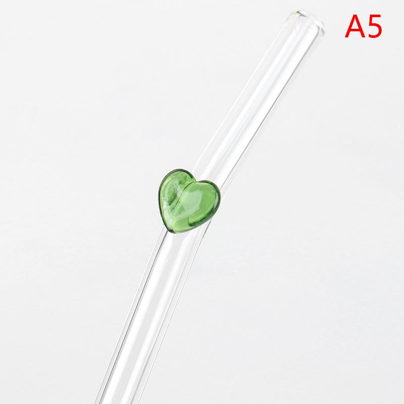 Heart Glass Straw Reusable Drinking Straws Cute Straw For Festival Party Wedding Cocktail Bar Beachs