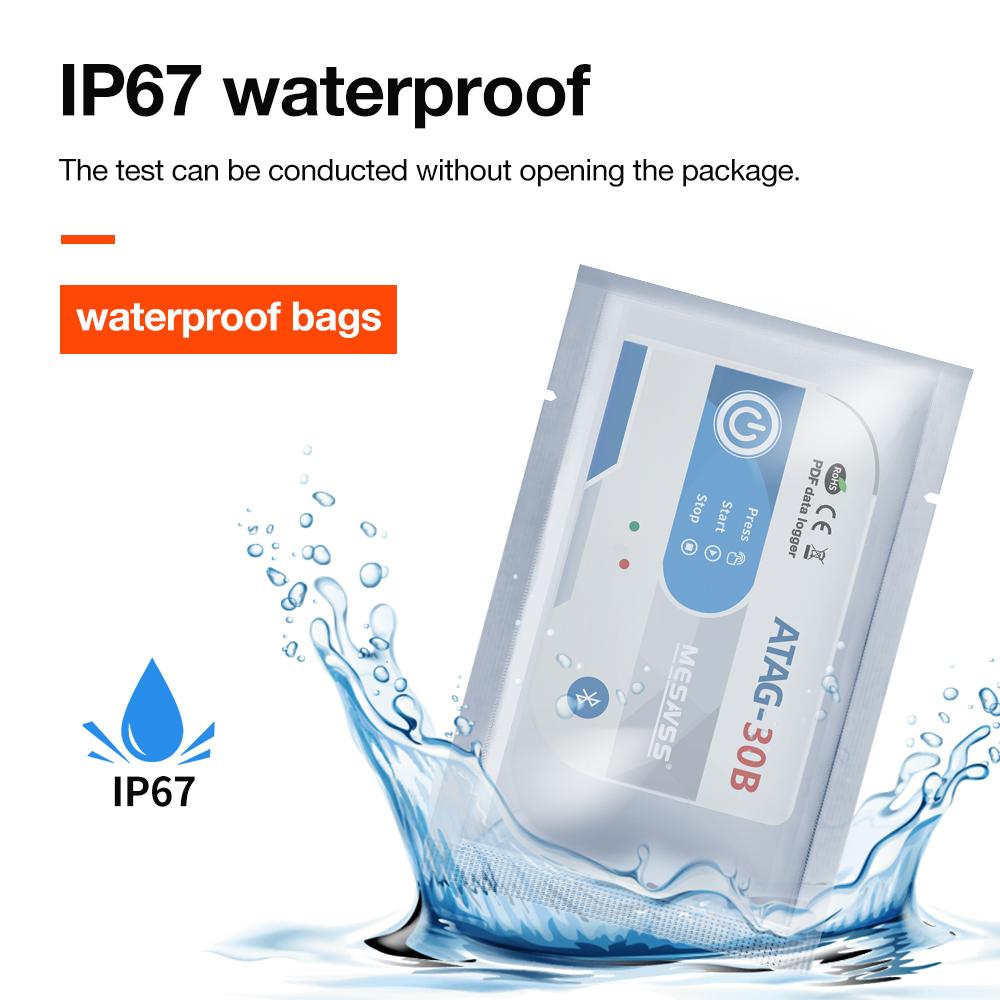 2025USB Temperature Data Logger 180 Days Bluetooth with 65000 Points  Disposable -30~70°C Temp Recorder For Cold Chain Transport