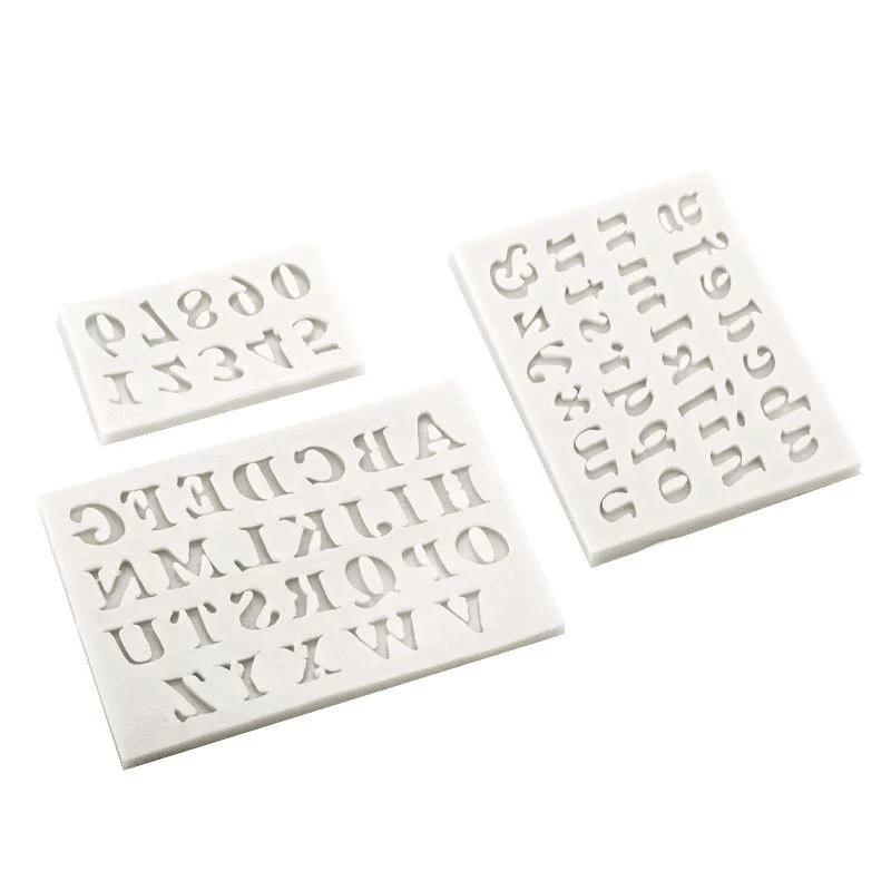 Creative Silicone Number Alphabet Cake Mold Diy Fondant Cake Making Mold for Chocolate Sugar Soap