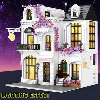 Creative Flower House Building Bricks Model Kit MOC Custom Design Construction Set Creative DIY for Boys Girls Birthday Gift